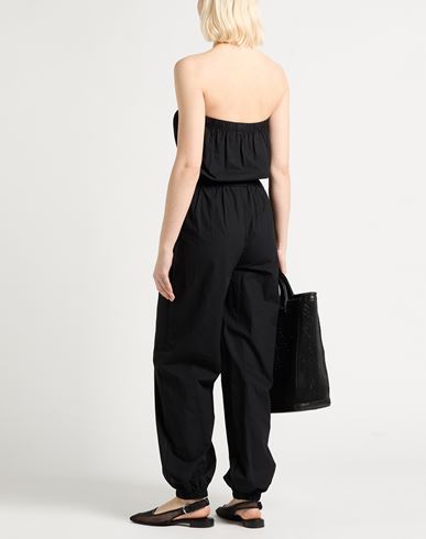 Woman Jumpsuit Black Size M Cotton
