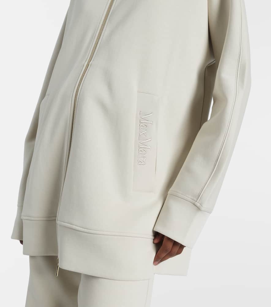 Verbano cotton jersey zip-up sweater