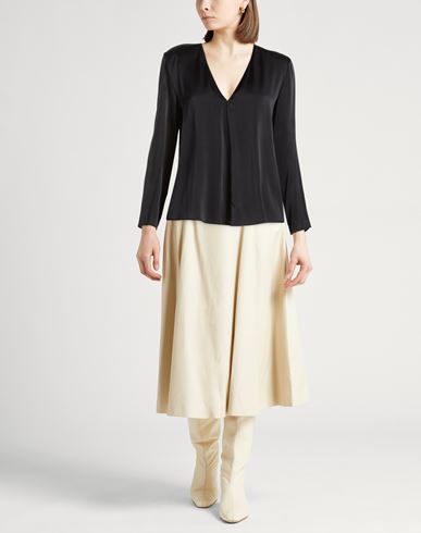 Woman Top Black Size 10 Silk, Elastane
