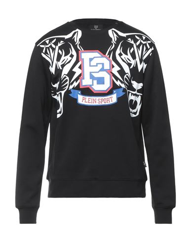 Man Sweatshirt Black Size S Cotton, Polyester