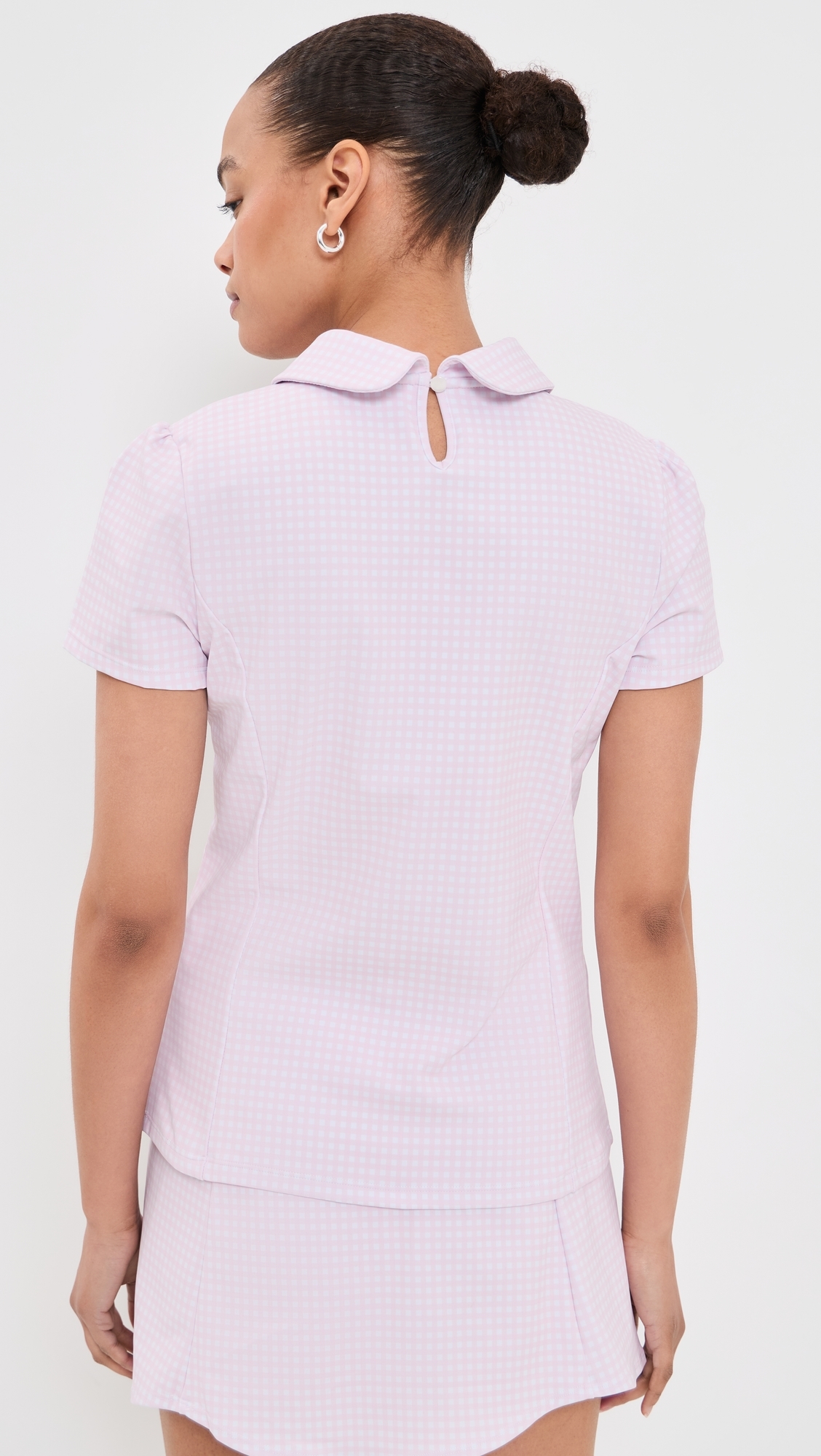 Mayfair Short Sleeve Gingham Top Ballet Slippergingham