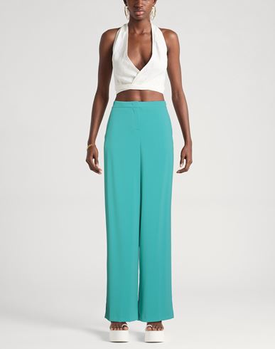 Woman Pants Turquoise Size 8 Polyester, Elastane
