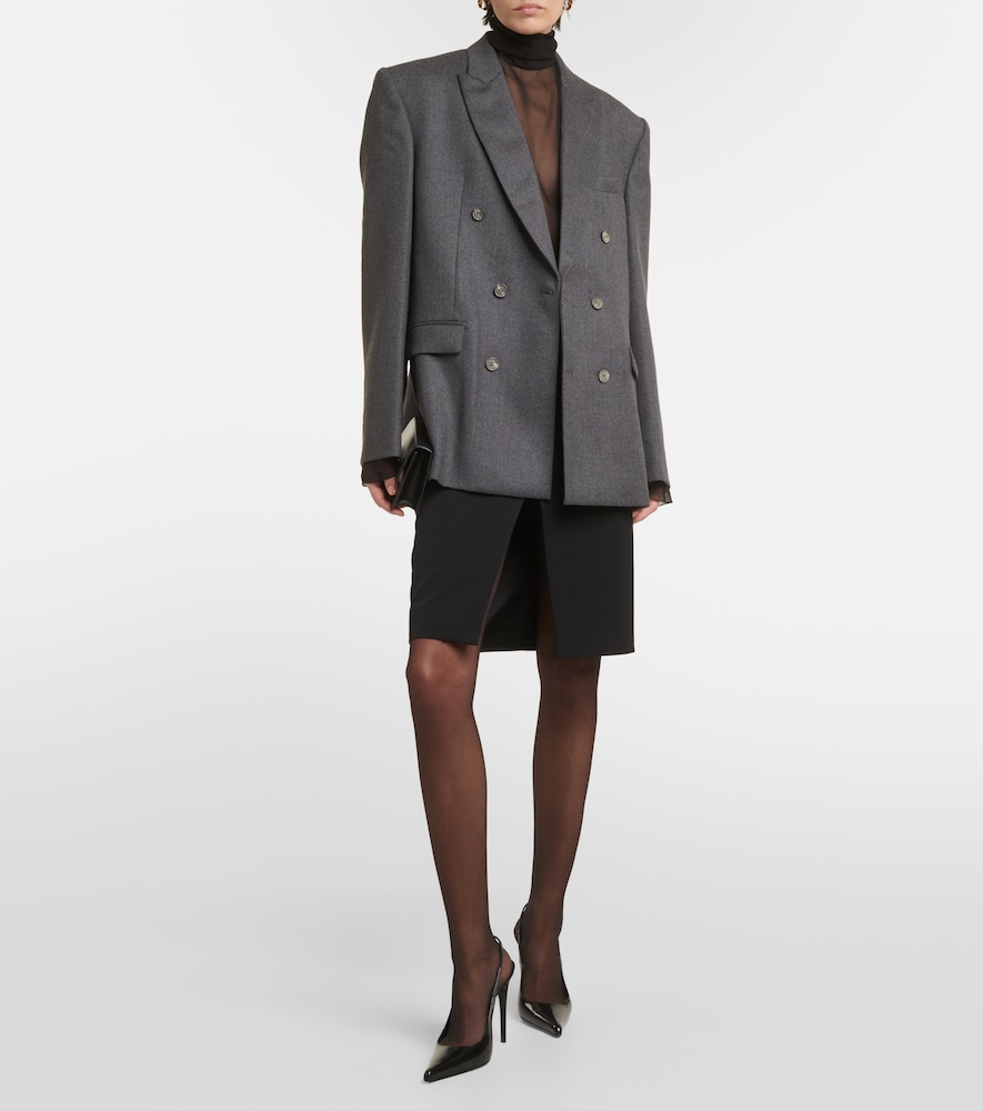 Double-breasted wool blazer