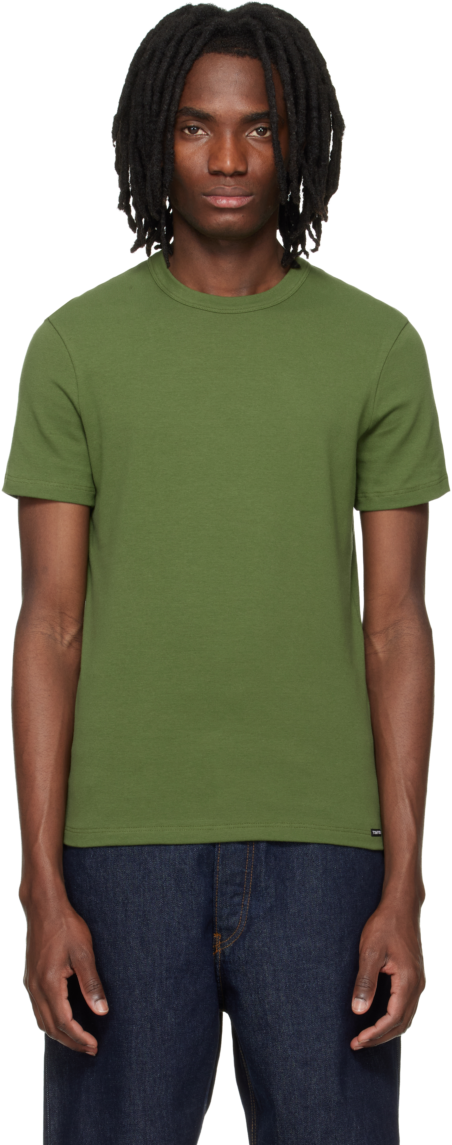 Green Cotton Crewneck T-shirt