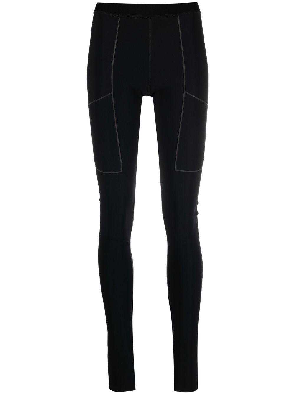 Panelled stretch leggings - Grey