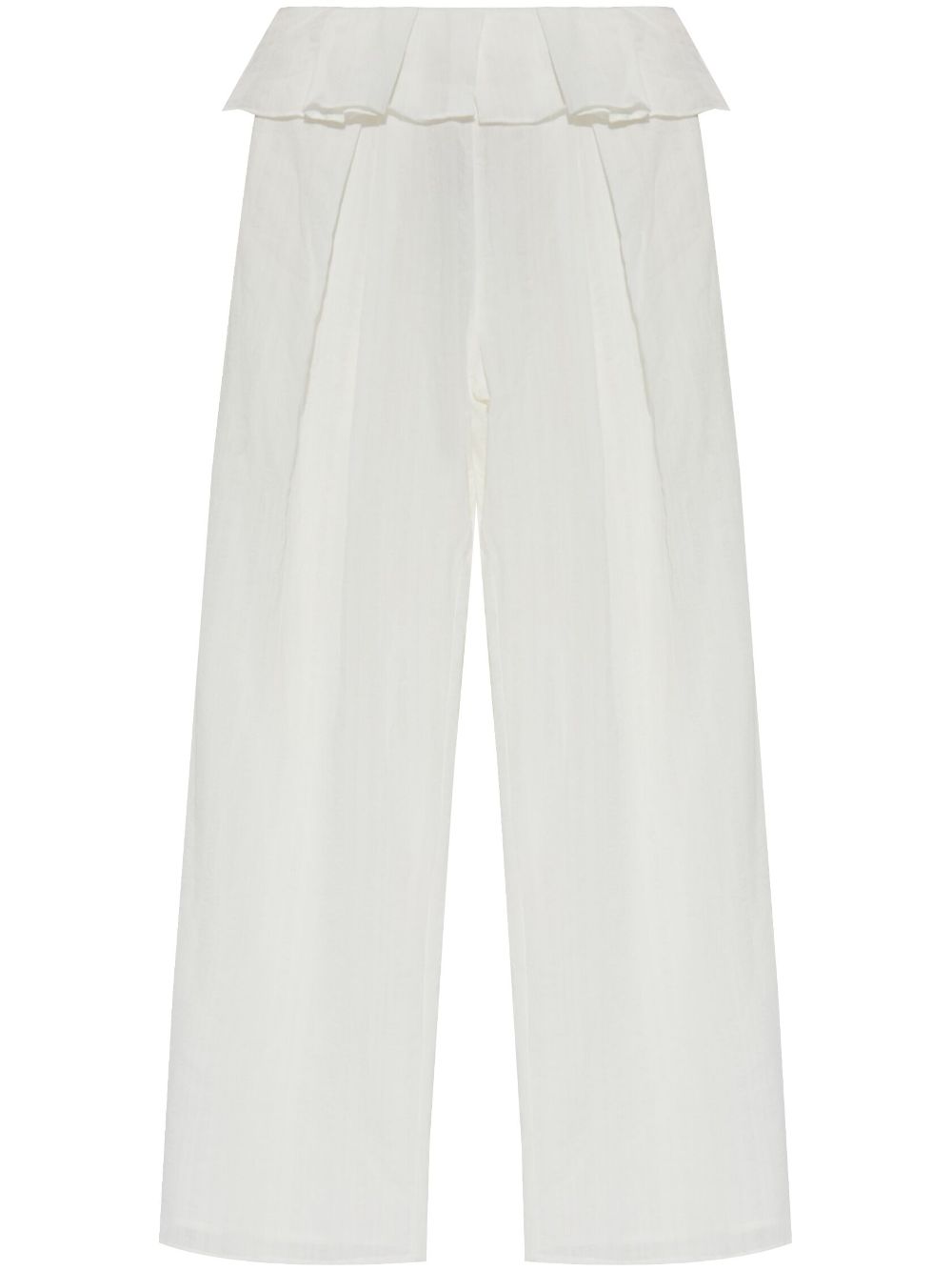 Sisley wide-leg trousers - White