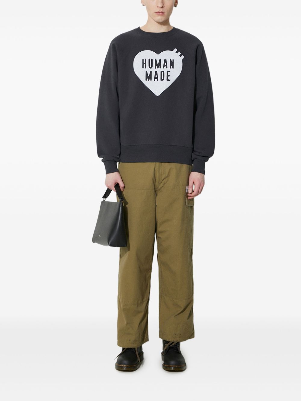 Logo-patch trousers - Green