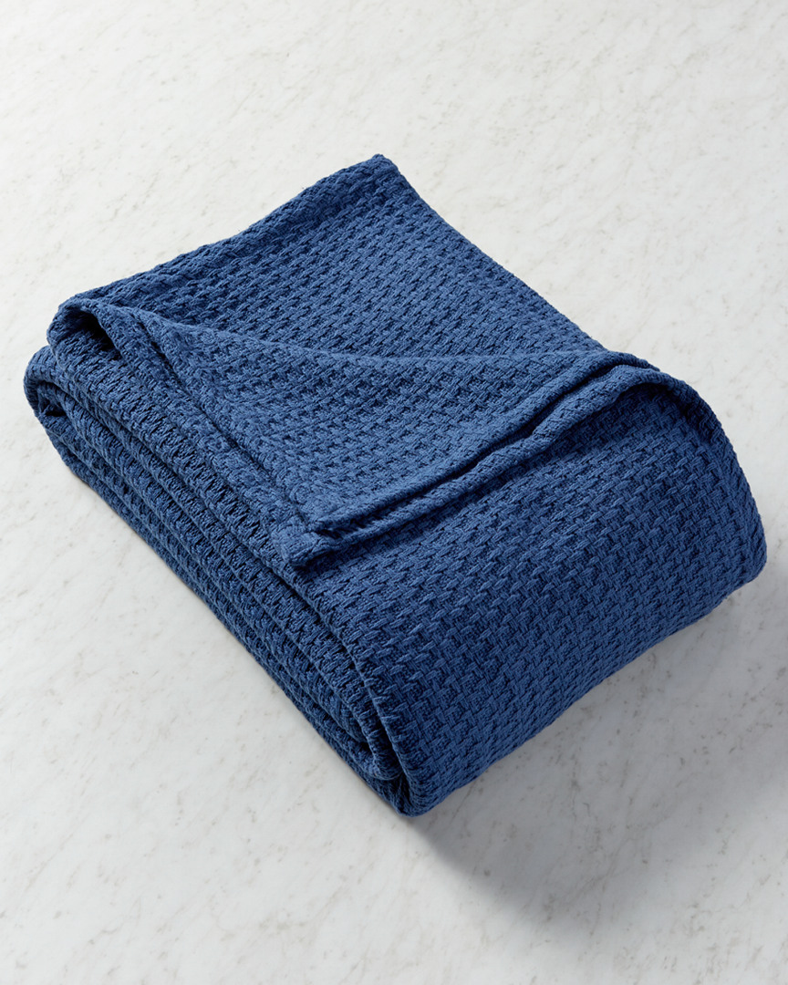 Navy Cotton Thermal Blanket