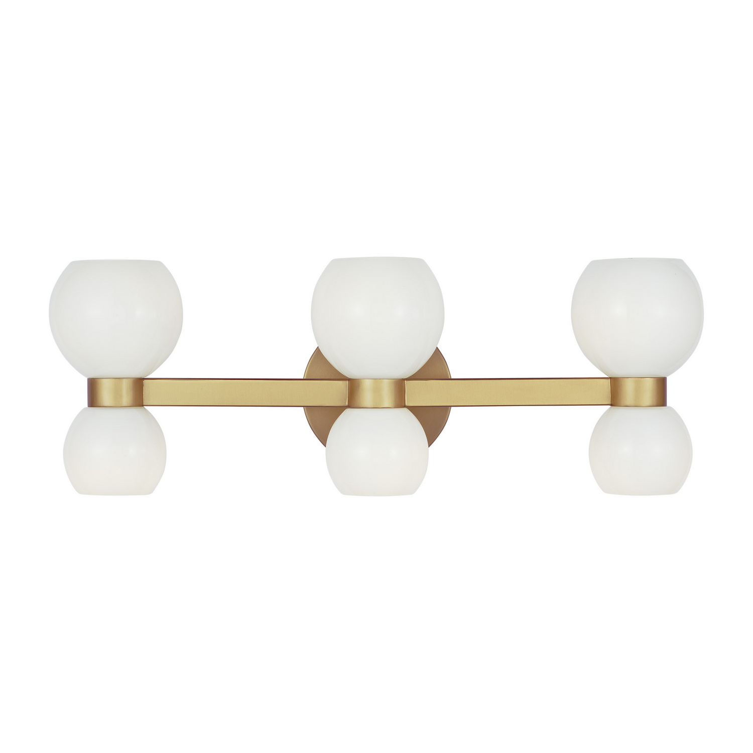 Visual Comfort Studio Londyn 6-Light Bathroom Vanity Light in Burnished Brass by Kate Spade New York