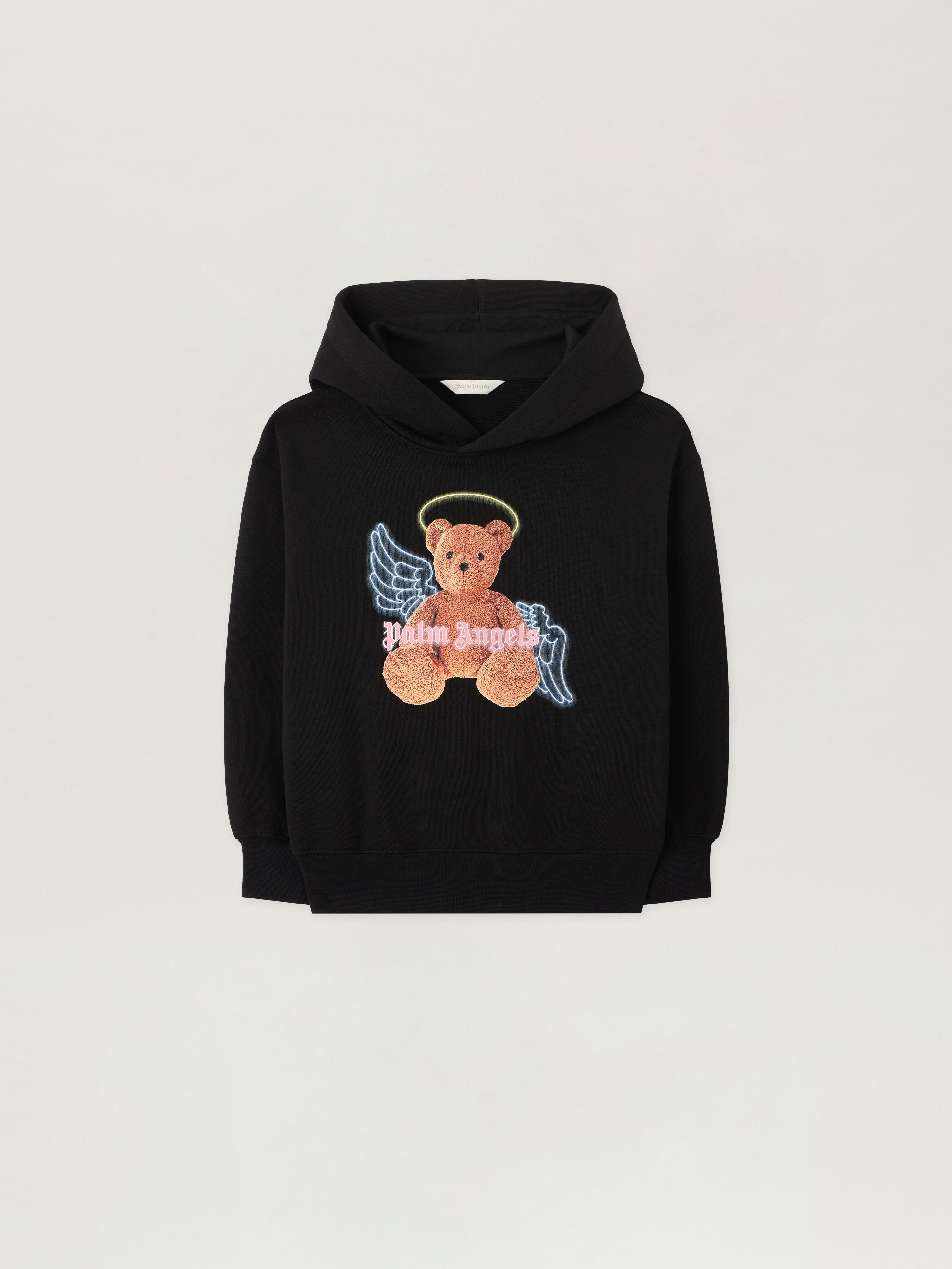 Bear Angel. Hoodie Kids  Nero/black