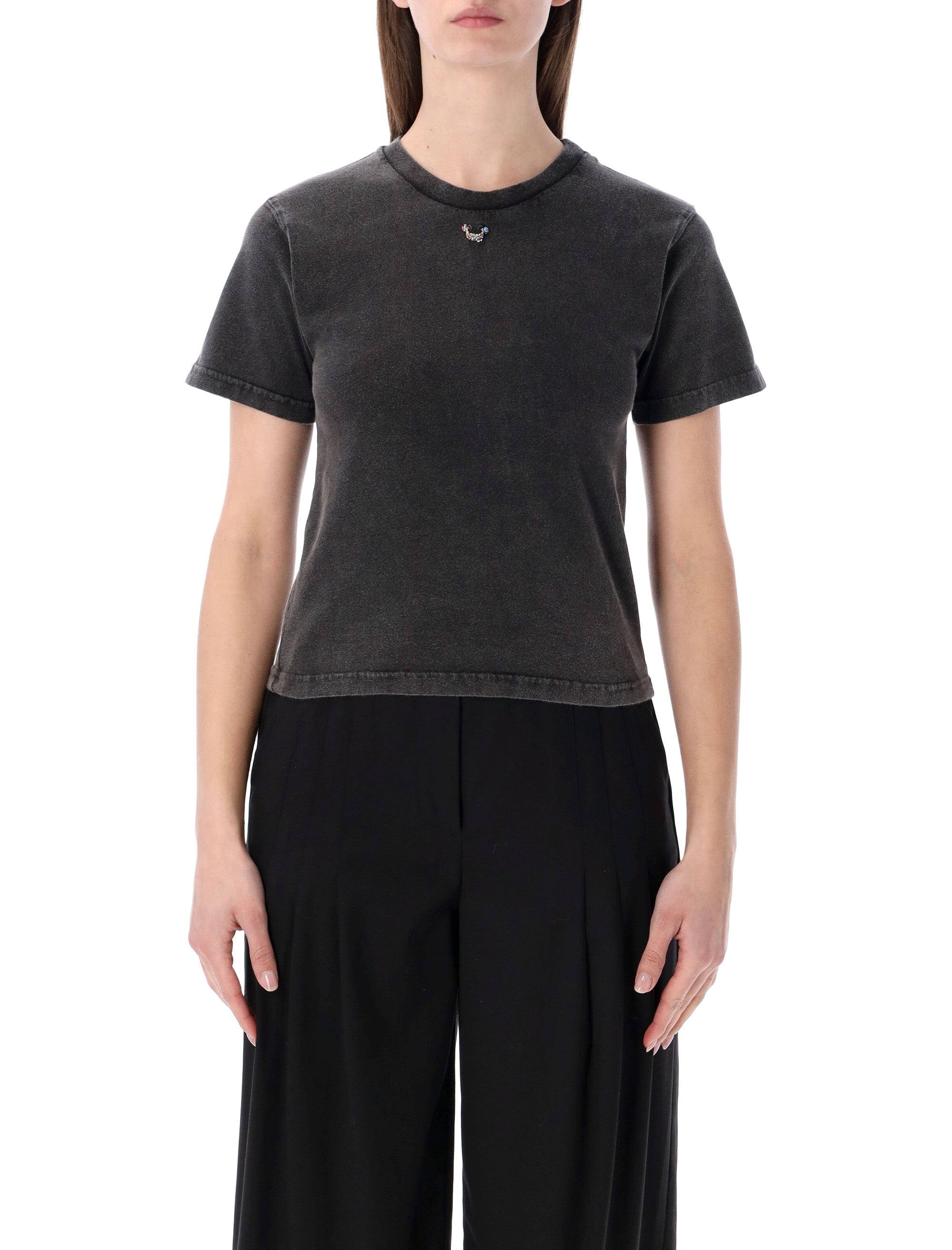 Fitted T-Shirt with Distinctive Neckline - Size S
