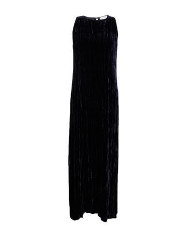Woman Maxi dress Midnight blue Size 4 Viscose, Silk