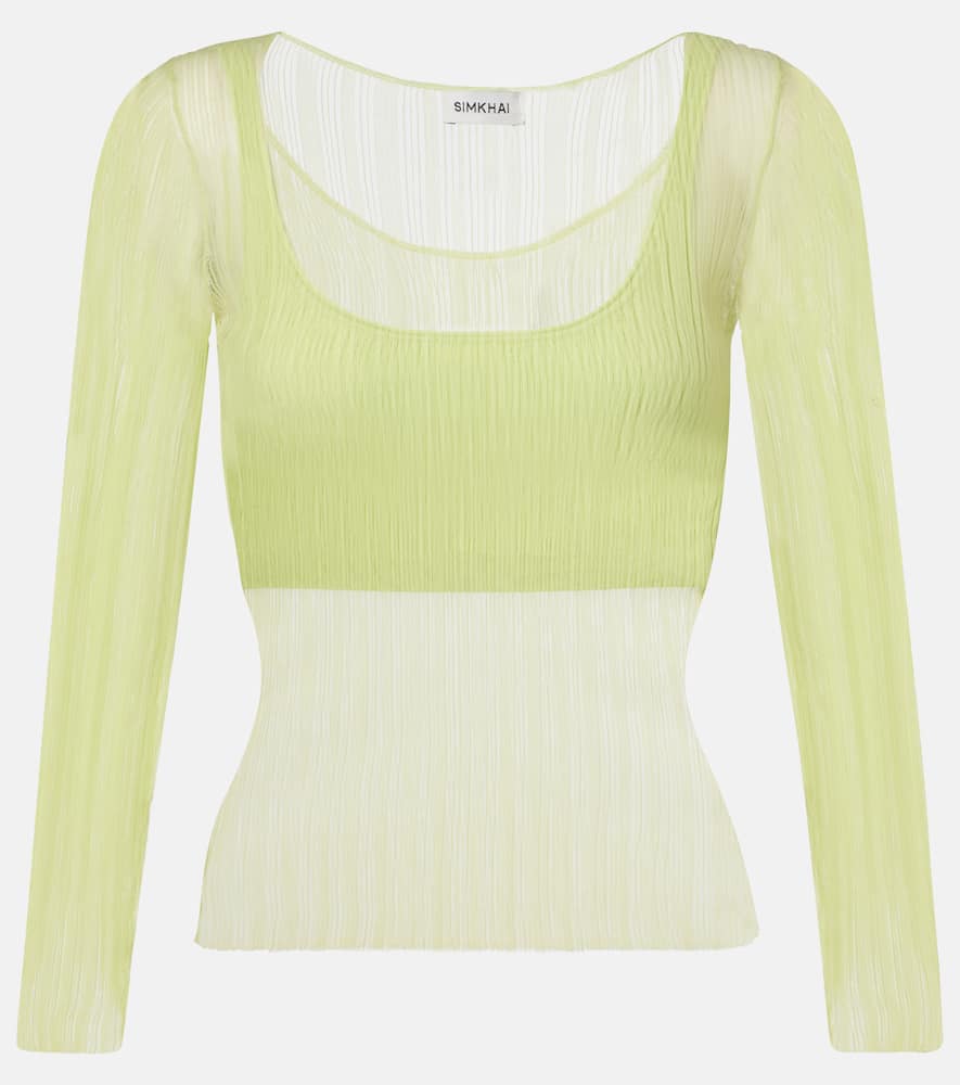 Sheer jersey top
