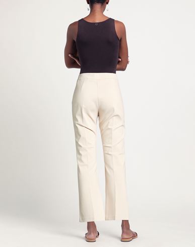Woman Pants Beige Size 12 Viscose, Polyamide, Elastane