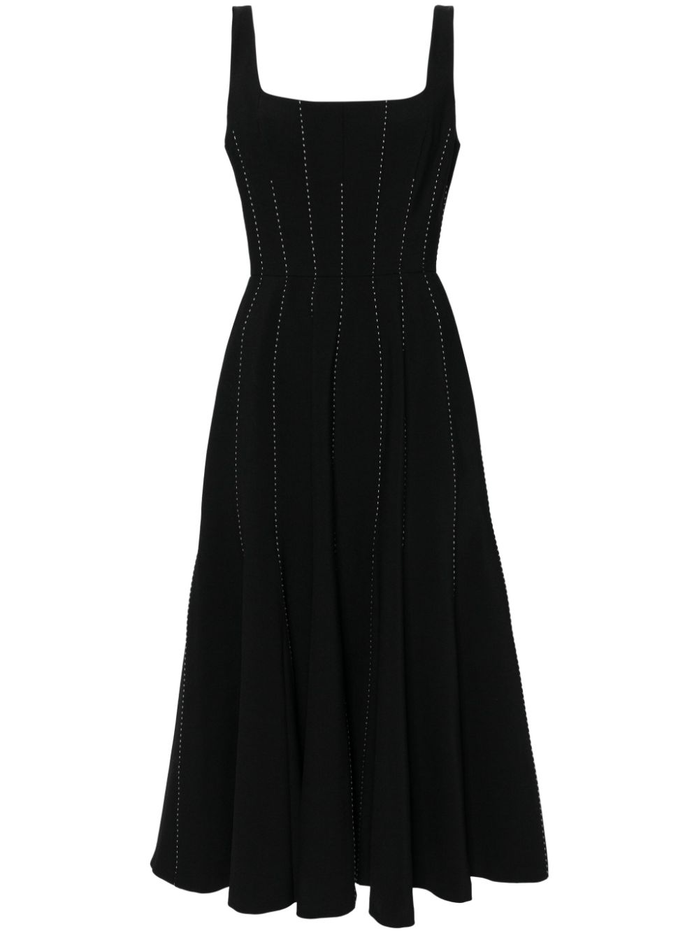 Patchwork design party dresses - Black