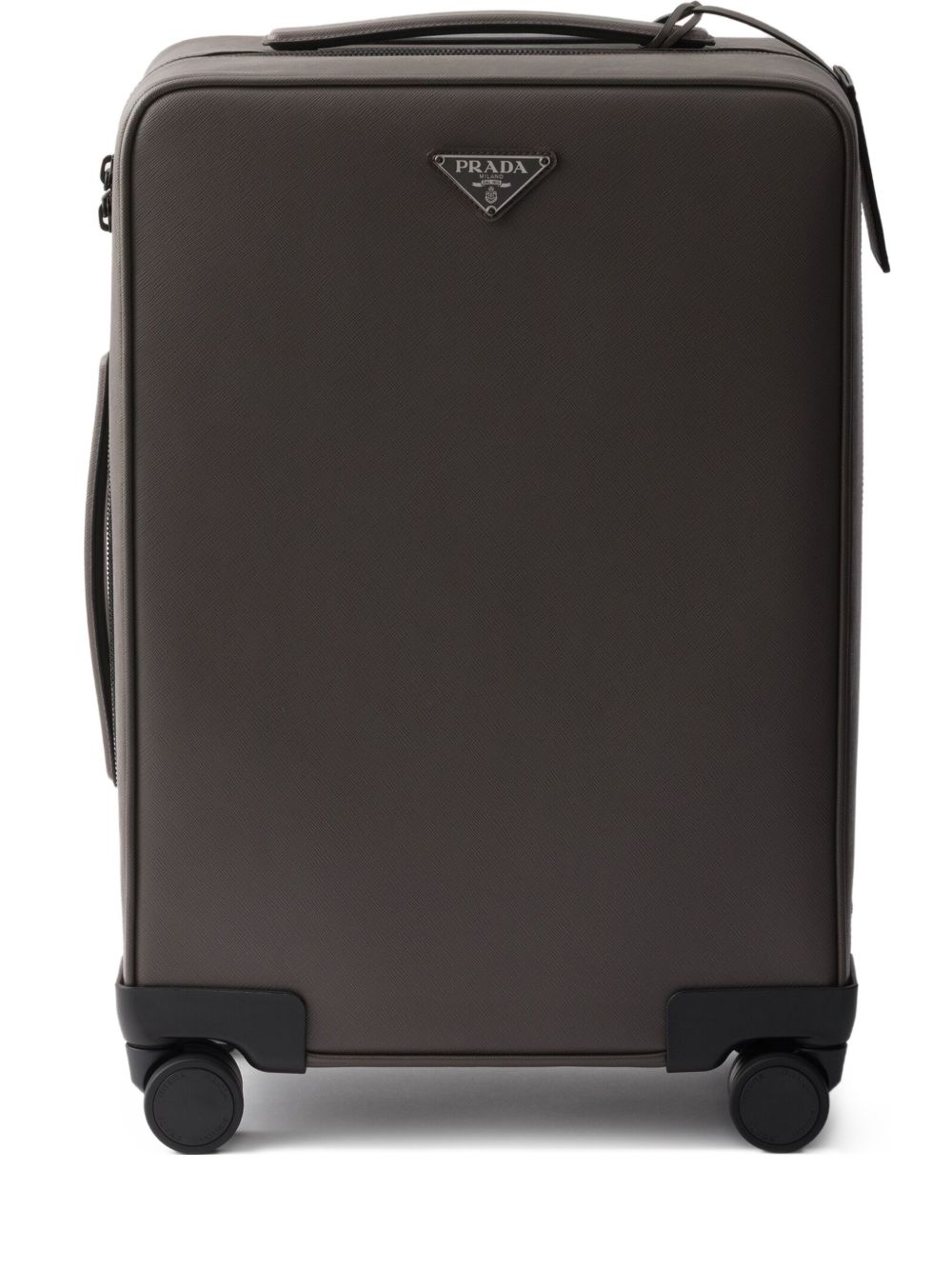 Saffiano leather cabin suitcase - Grey