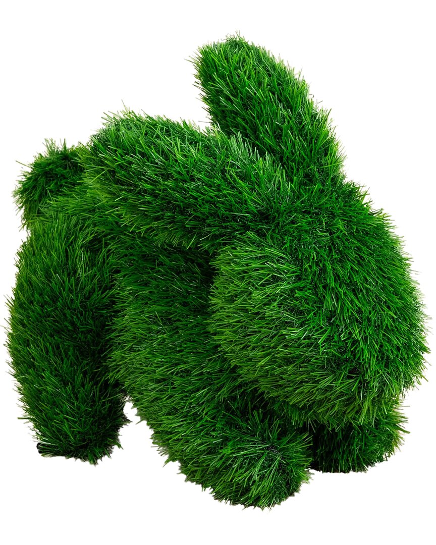 14in UV-Resistant Artificial Grass Garden Plush Topiary Bunny  Rabbit (Indoor/Outdoor)