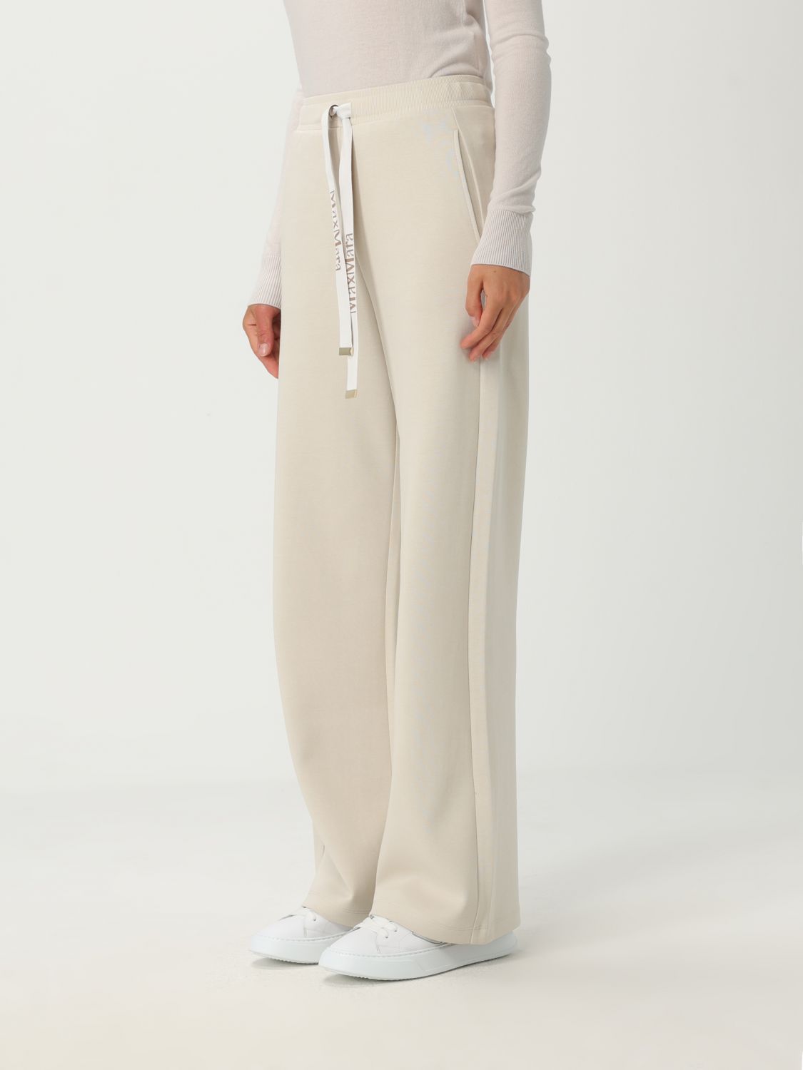Drawstring-waist track pants - Neutrals