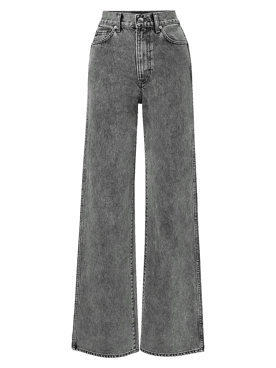 Women's Taylor Acid Wash High-Rise Wide-Leg Jeans - Volcanic Dust