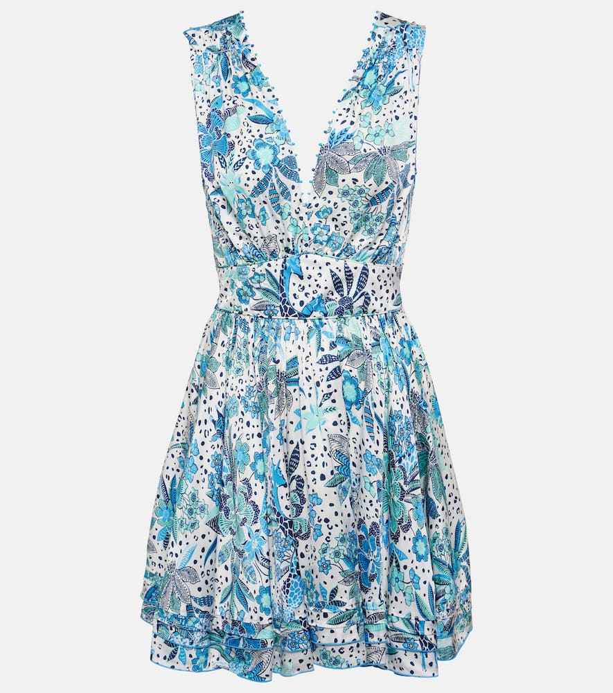 Bessie floral pleated minidress