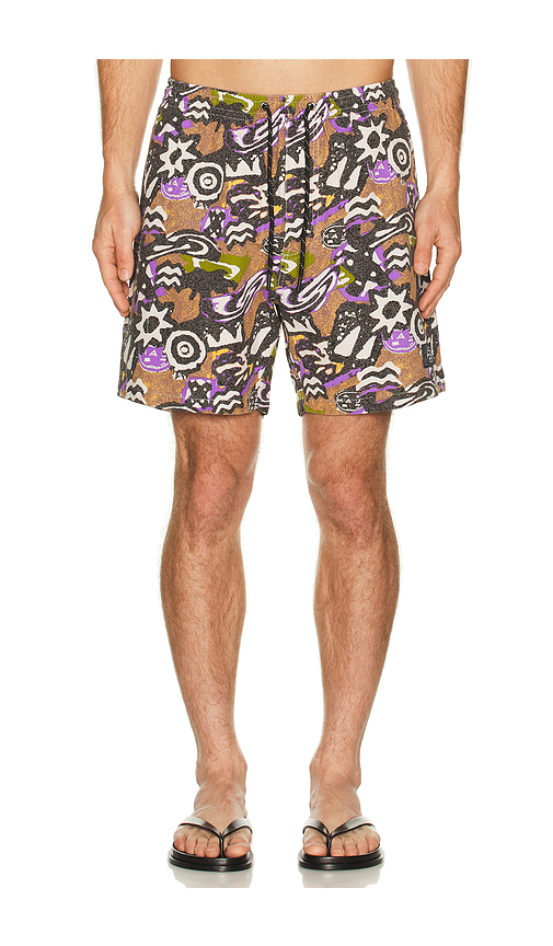 Maui and Sons Molten Jam Short in Brown. L. Also in S, M, XL/1X