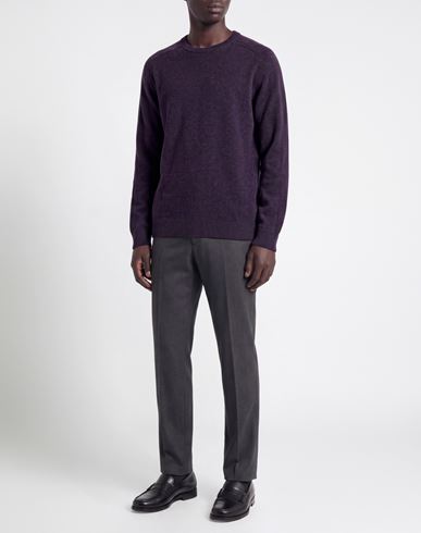 Man Sweater Dark purple Size 44 Wool