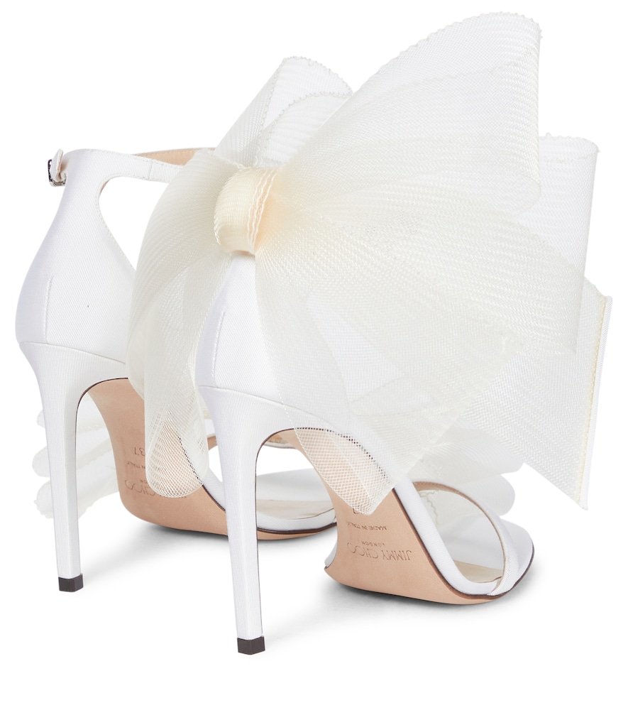 Jimmy Choo Aveline 100 bow-trimmed sandals