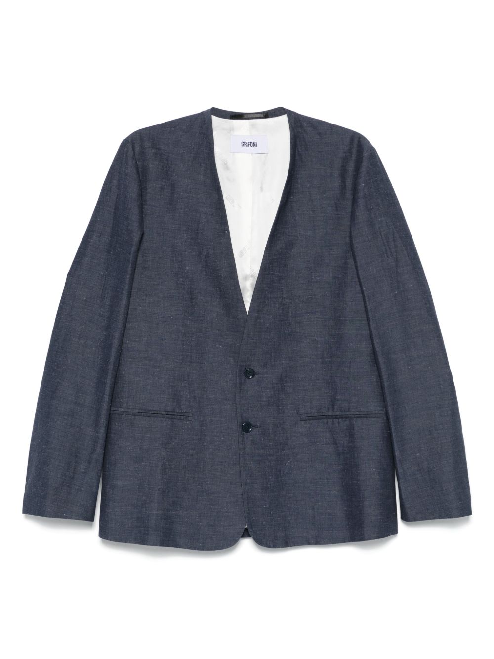 Grifoni chambray blazer - Blue