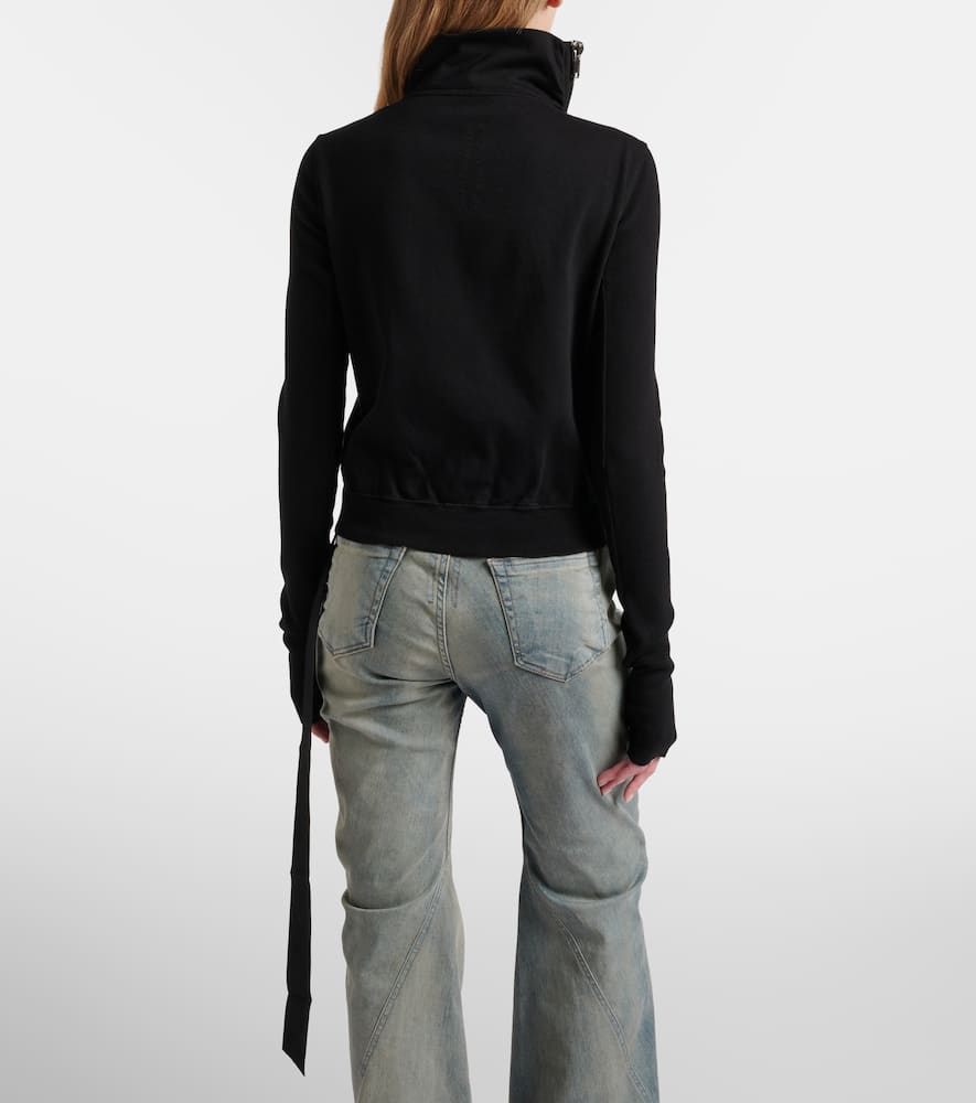 Belted cotton jersey sweatshirt