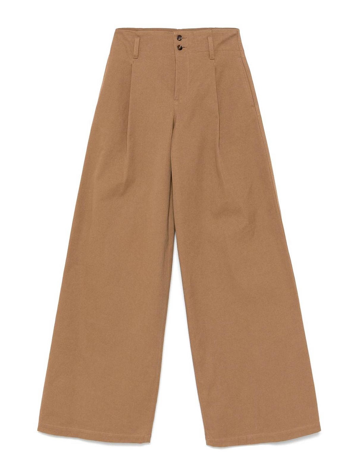 High-Rise Wide-Leg Pants In Cotton Canvas