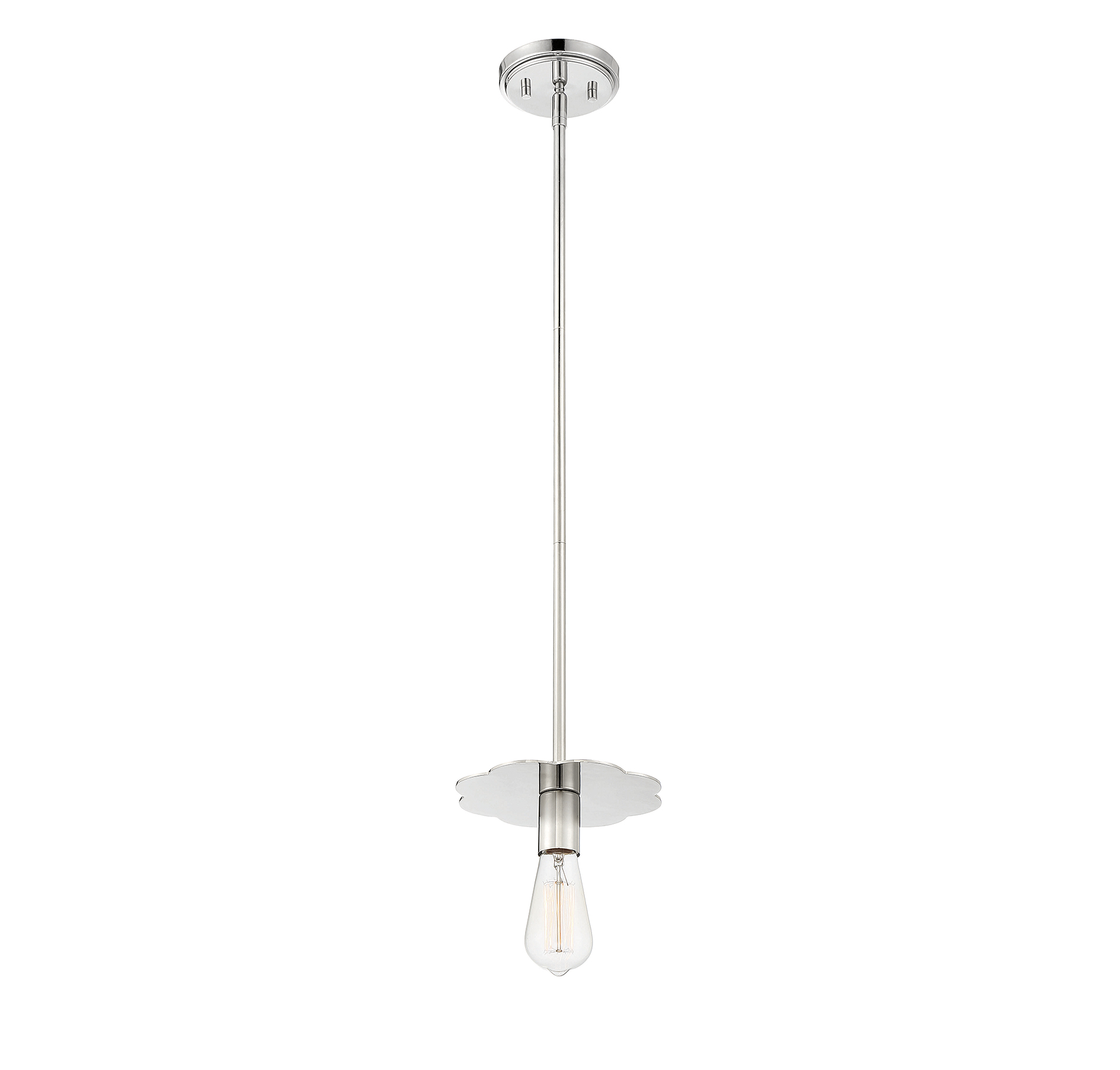 Trade Winds Lighting 1-Light Pendant Light In Polished Nickel - TW90118-PN
