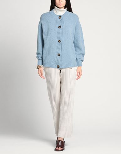 Woman Cardigan Light blue Size L Wool, Cashmere
