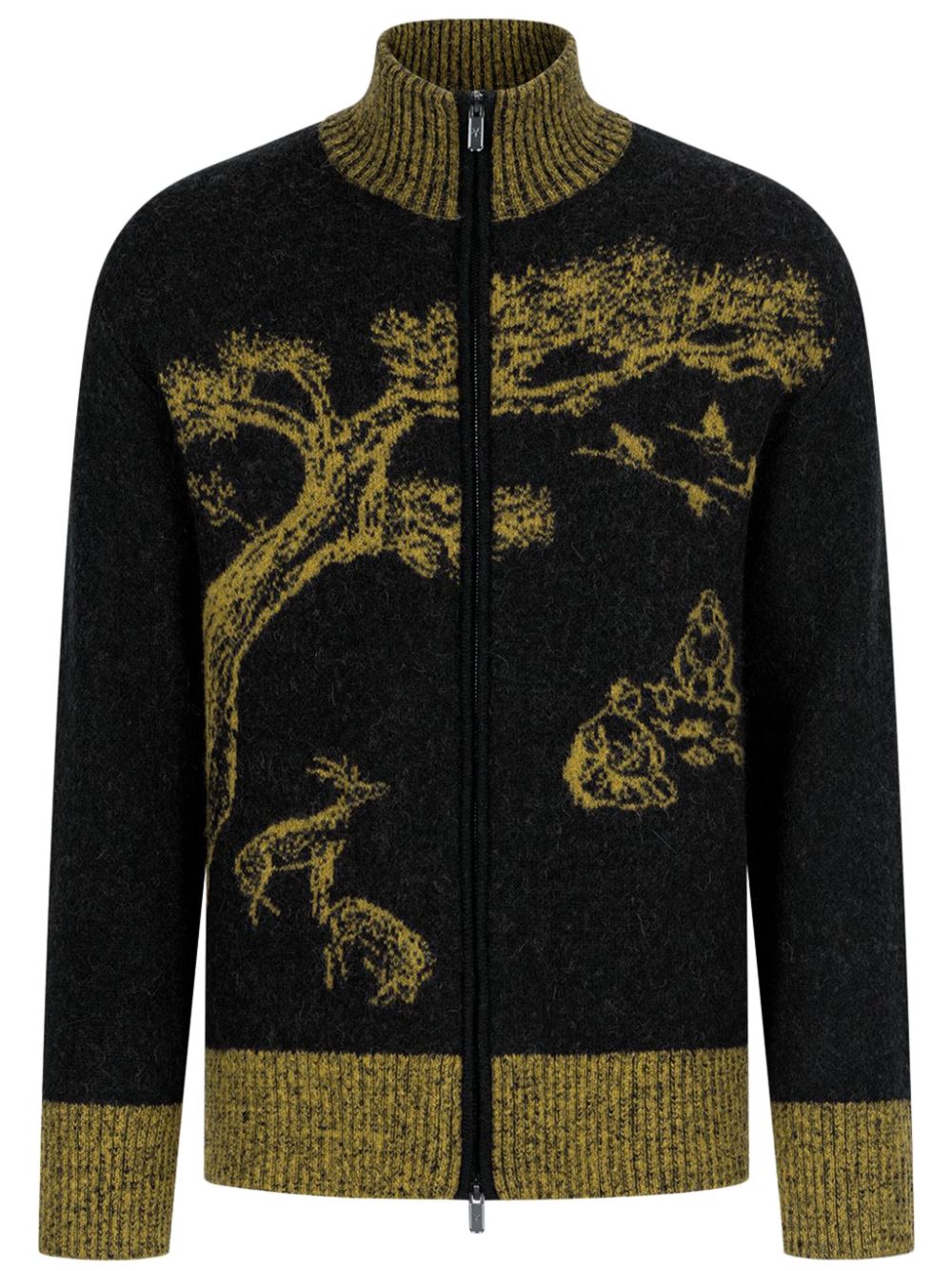 Jacquard cardigan - Black