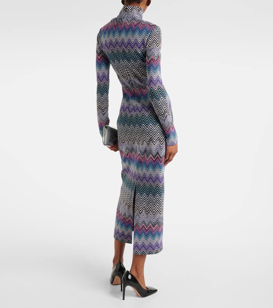 Zig Zag turtleneck dress