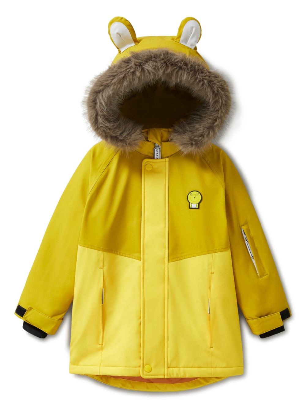 Patch-detail jacket - Yellow