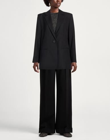 Woman Blazer Black Size 10 Polyester, Viscose