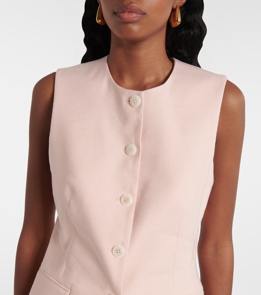 Lois linen-blend vest