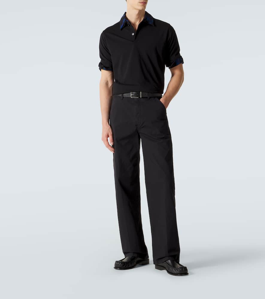 Cotton straight pants