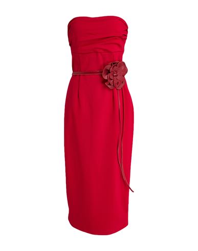 Woman Midi dress Red Size S Viscose, Nylon, Elastane