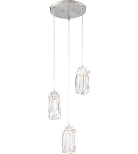 George Kovacs Putnam Place 3-Light Pendant Light in Brushed Nicke