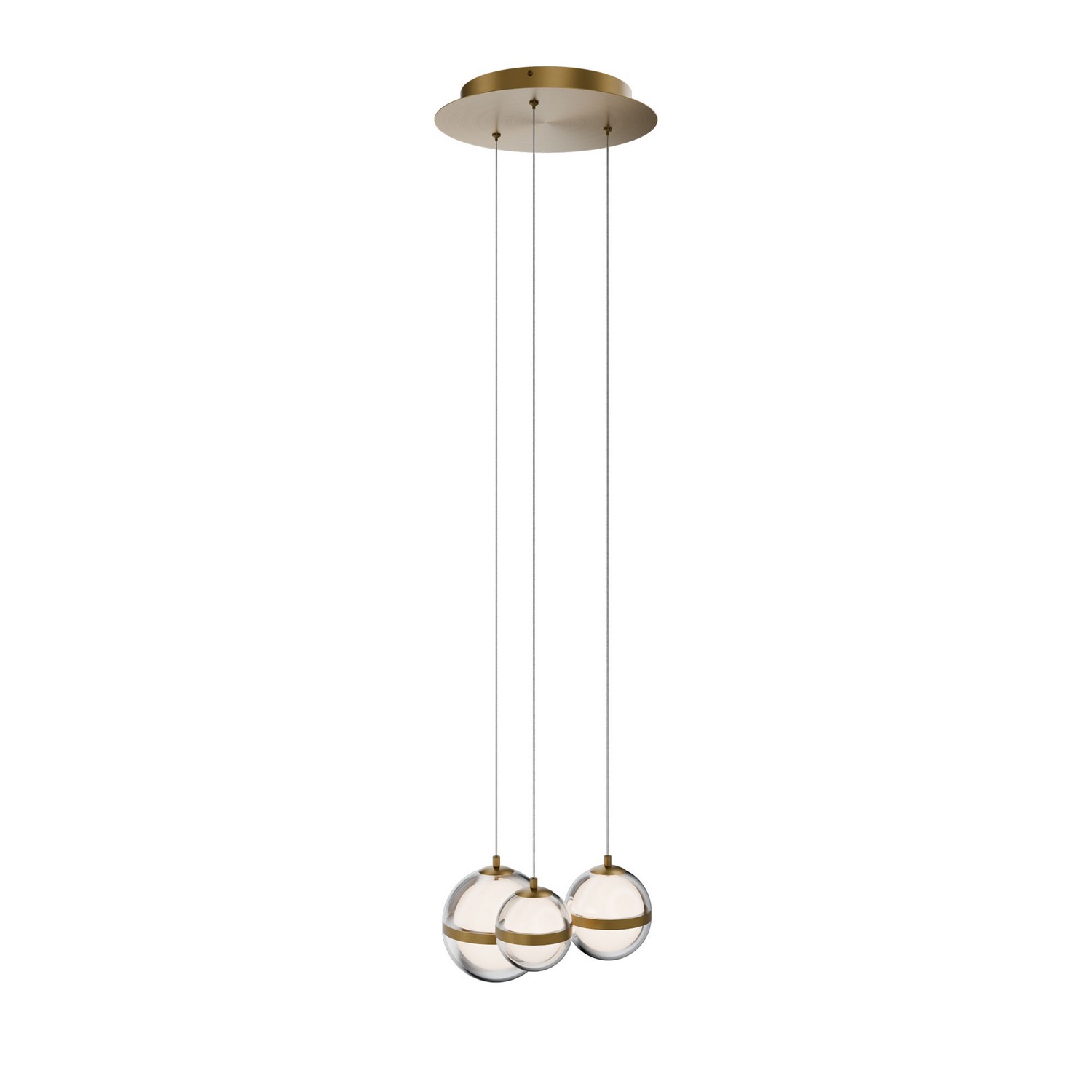 Aged Brass LED Chandelier from the Cyllindra Collection