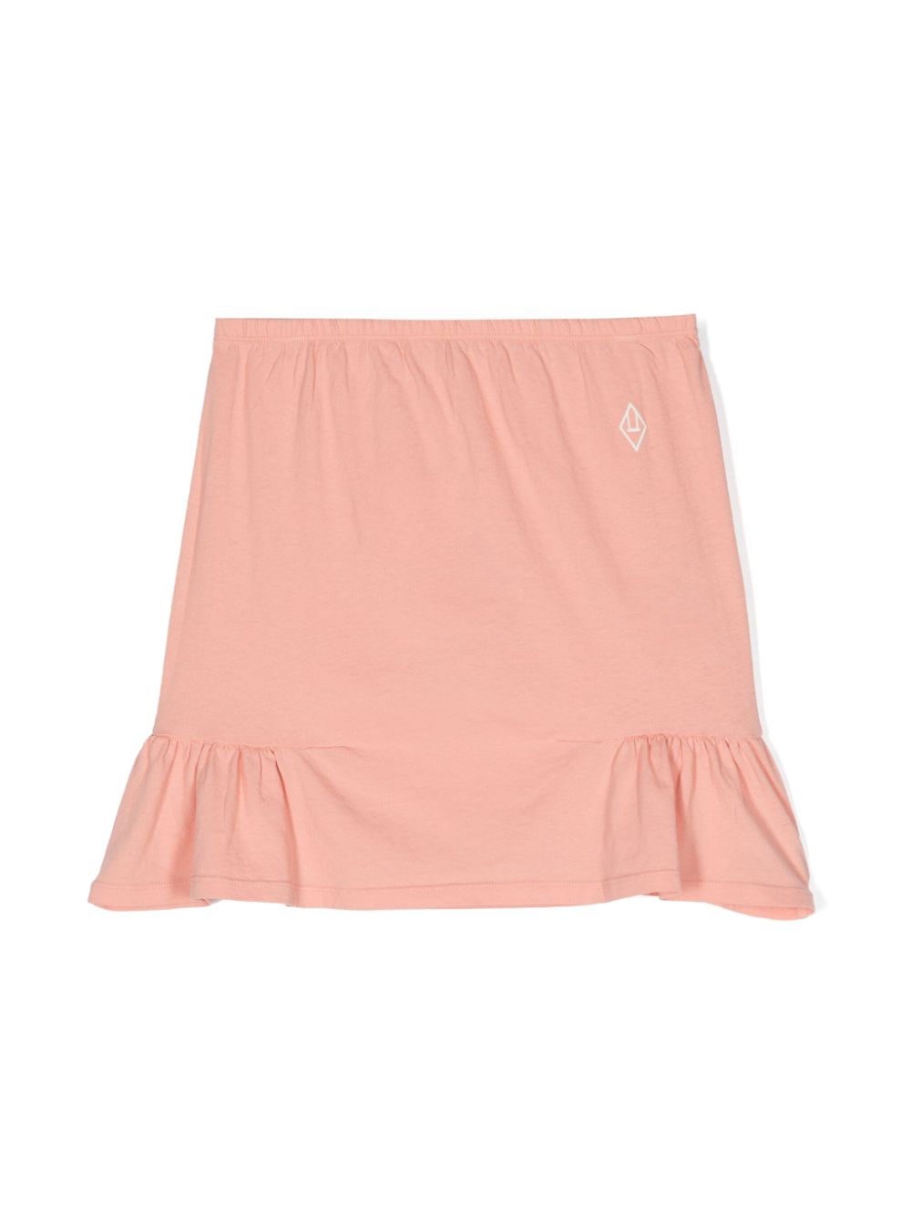 Embroidered-logo cotton skirt - Pink