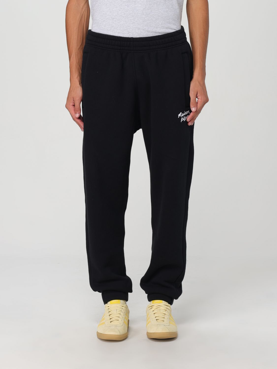 Logo-print cotton track pants - Black