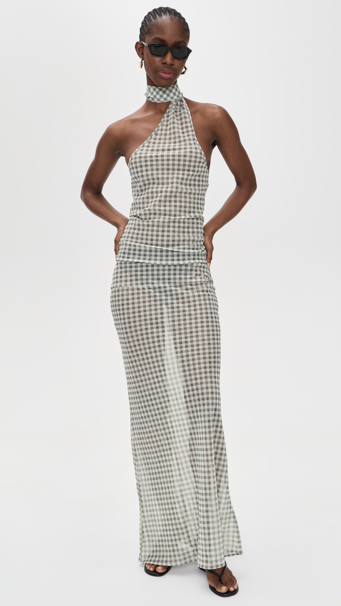 Lux Maxi Dress Sky Check