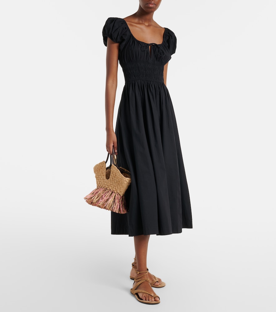 Dôen Quinn gathered cotton midi dress