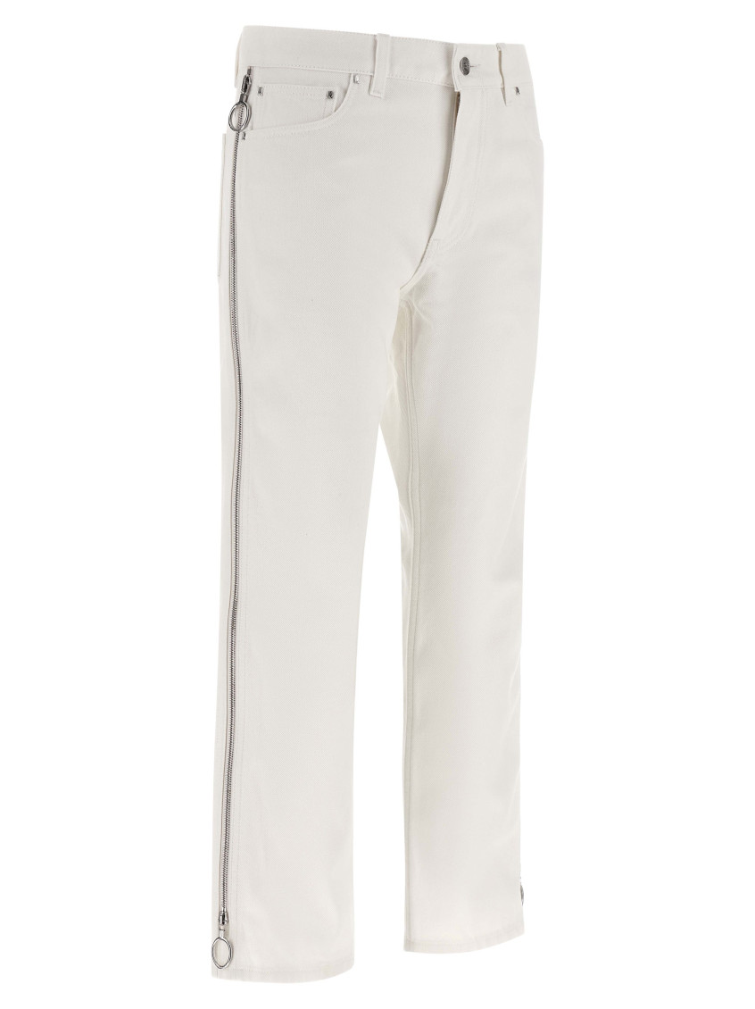 White Zip jeans