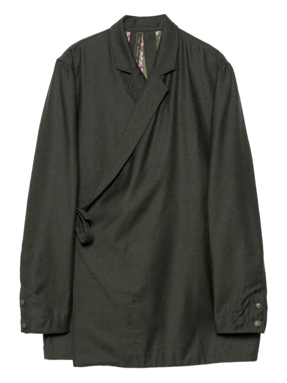Wrapped-front blazer - Green