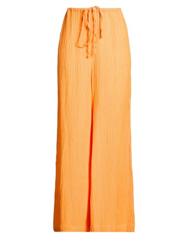 Rupina Pants Woman Pants Orange Size 10 Linen, Rayon