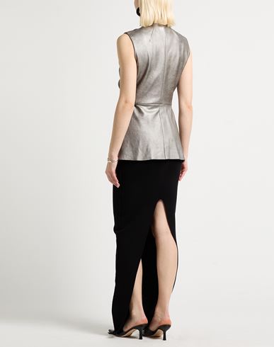Woman Vest Grey Size 10 Lambskin