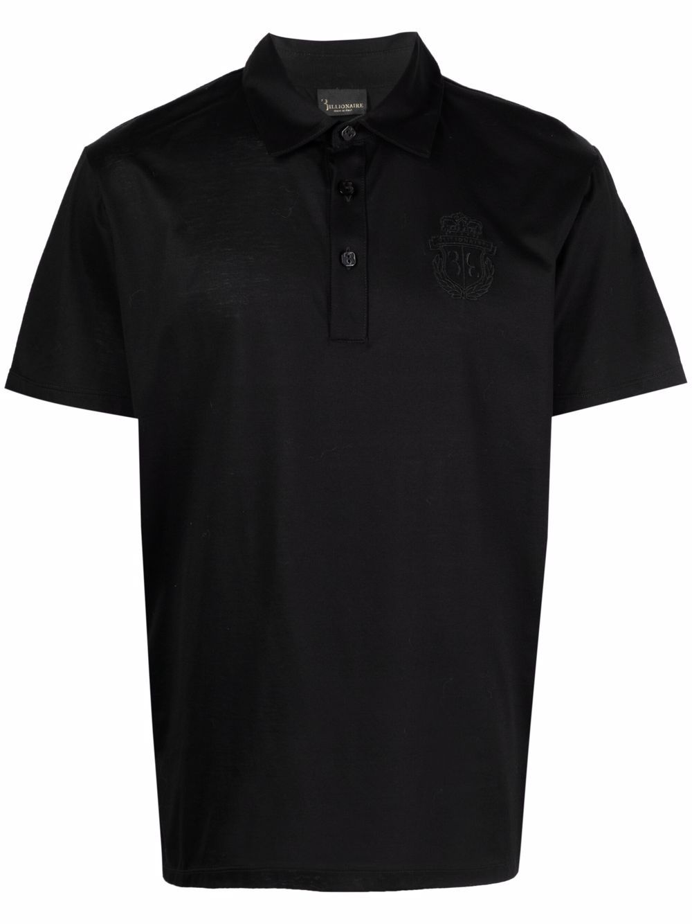 Embroidered-logo cotton polo shirt - White